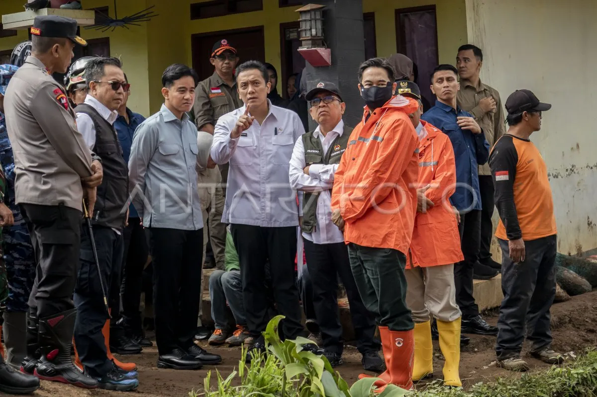 Wapres Gibran Tinjau Lokasi Longsor di Cisarua, Bandung Barat