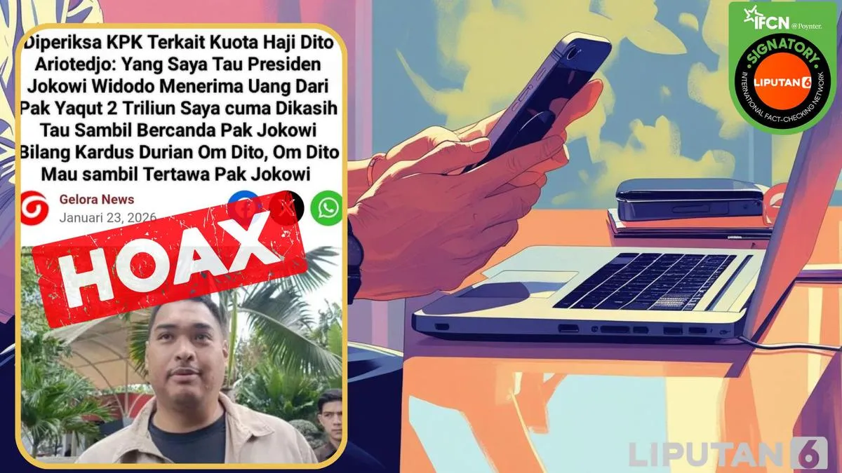 Cek Fakta: Judul Artikel soal Dito Ariotedjo Sebut Jokowi Terima Rp2 Triliun dari Yaqut Ternyata Suntingan
