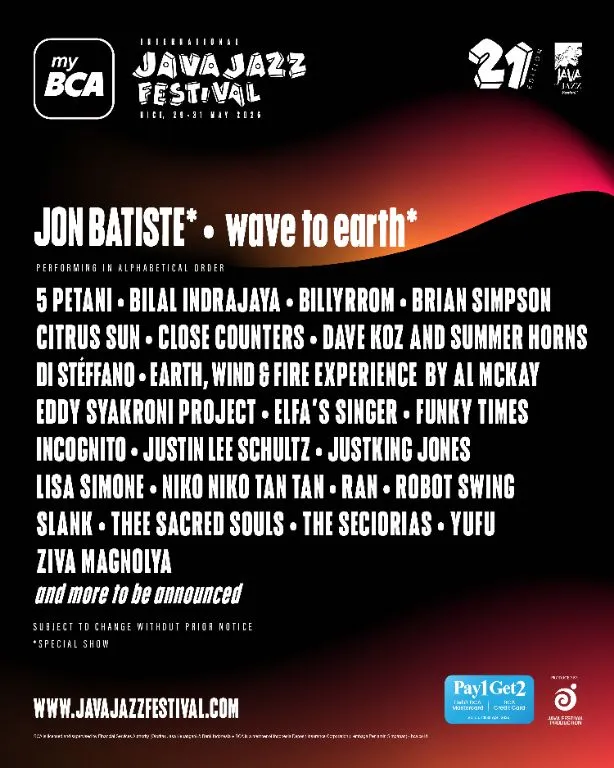 myBCA International Java Jazz Festival 2026 Berlangsung di NICE PIK 2 pada 29–31 Mei