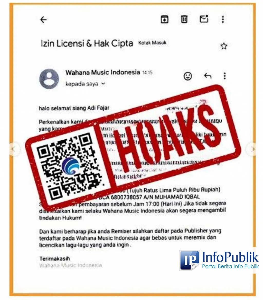 WAMI Bantah Surat Teguran Hak Cipta Berisi Permintaan Pembayaran Rp750 Ribu