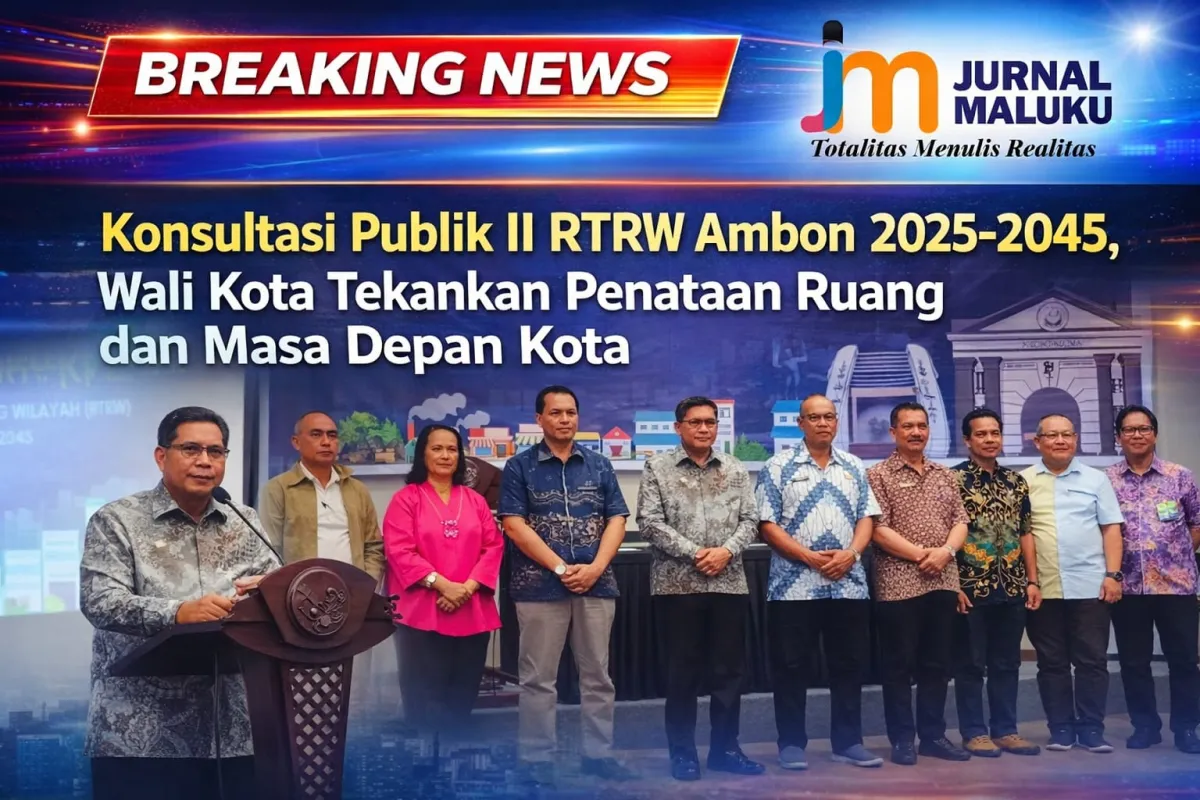 Pemkot Ambon Gelar Konsultasi Publik II Revisi RTRW 2025–2045, Wali Kota Tekankan Penataan Ruang Berkelanjutan