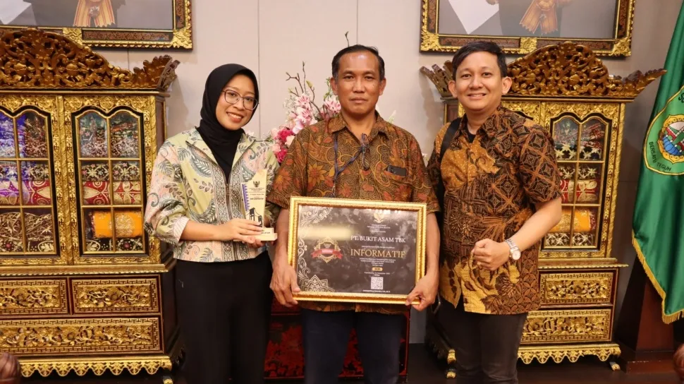 PT Bukit Asam Raih Anugerah Keterbukaan Informasi Publik 2025 Kategori BUMN dengan Nilai 94,84