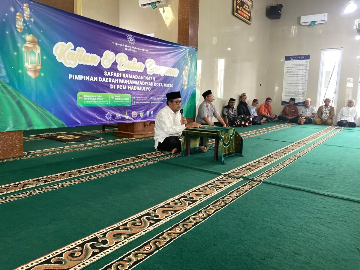 Safari Ramadan PDM Kota Metro di Hadimulyo Tekankan Tiga Agenda Penguatan Organisasi