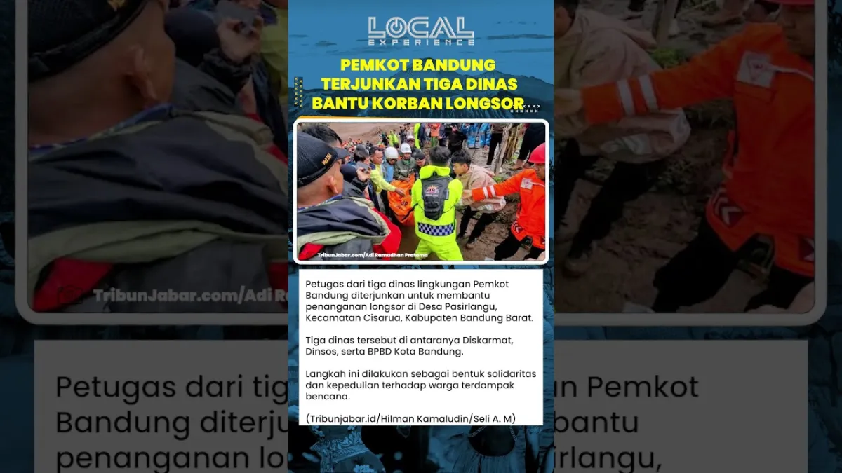 Pemkot Bandung Kerahkan Tiga Dinas Bantu Penanganan Longsor di Cisarua KBB