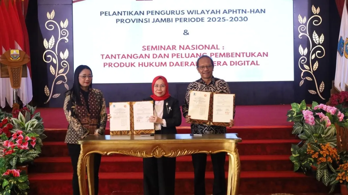 UNJA Terlibat dalam Pelantikan APHTN-HAN Jambi dan Seminar Nasional tentang Produk Hukum Daerah di Era Digital