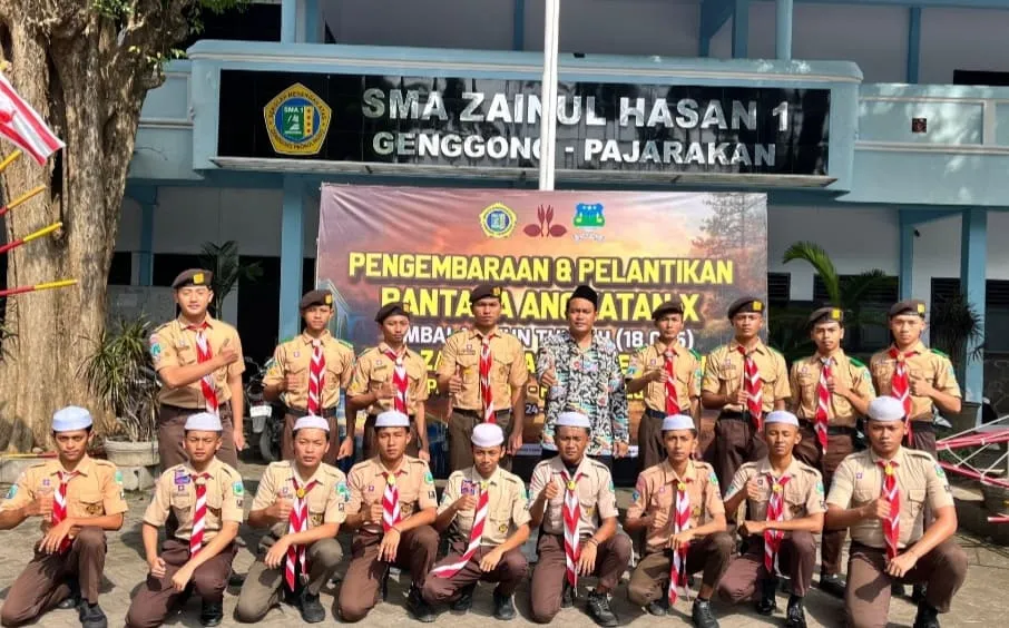 SMA Zainul Hasan 1 Genggong Gelar Pengembaraan dan Pelantikan Bantara Angkatan X