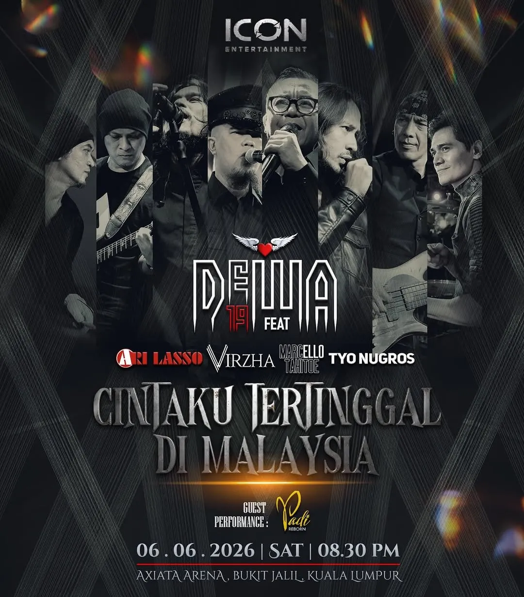Dewa 19 Akan Gelar Konser “Cintaku Tertinggal di Malaysia” di Kuala Lumpur pada 6 Juni 2026