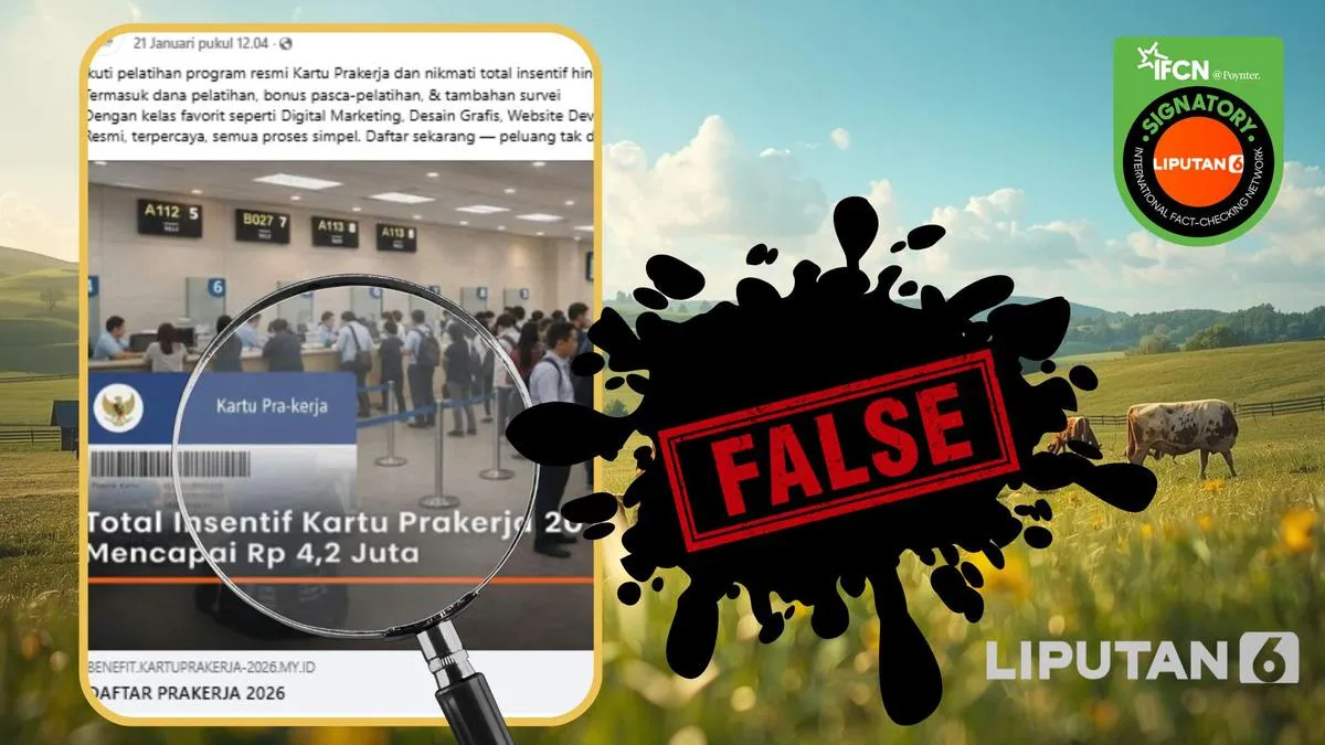 Cek Fakta: Klaim Tautan Pendaftaran Pelatihan Resmi Kartu Prakerja 2026 di Facebook Tidak Benar