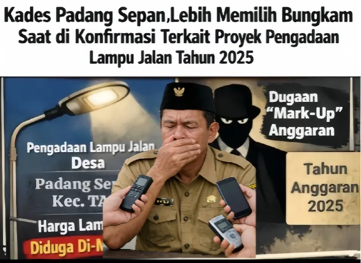 Kades Padang Sepan Belum Beri Tanggapan soal Proyek Lampu Jalan Tenaga Surya Rp262,5 Juta