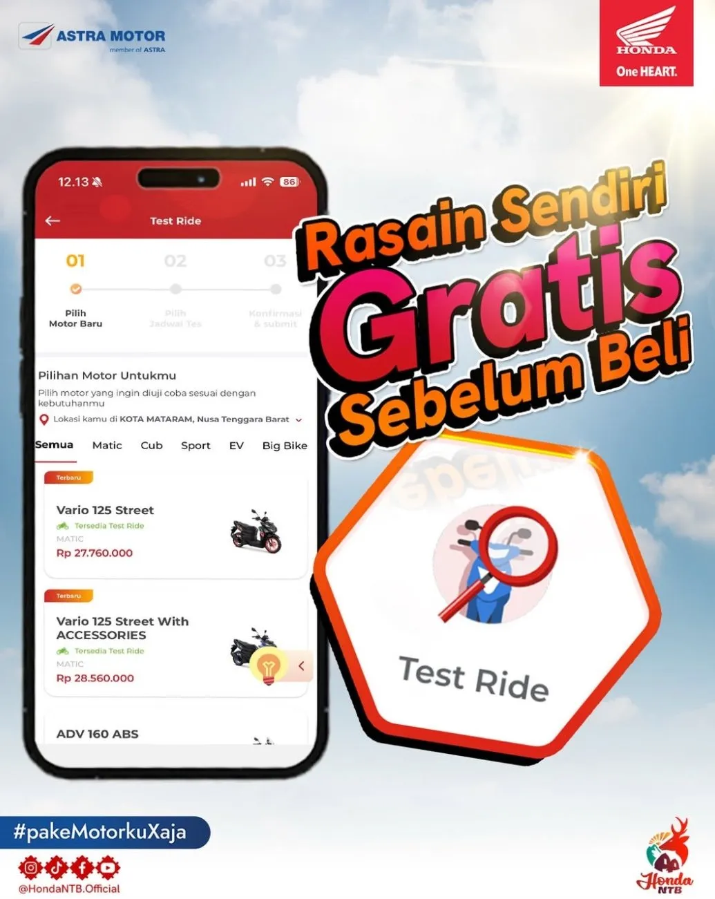 Astra Motor Tambahkan Fitur Test Ride di Aplikasi Motorku X, Konsumen Bisa Coba Motor Honda Gratis Sebelum Membeli