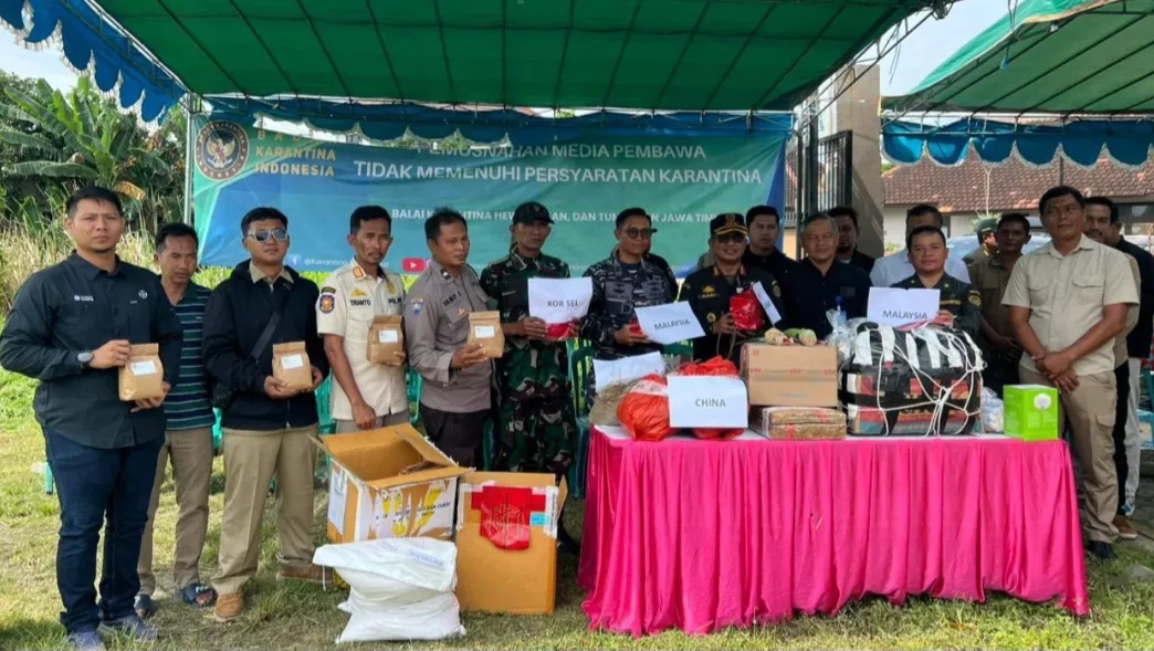 Karantina Jawa Timur Musnahkan Komoditas Pertanian Impor Ilegal di Surabaya