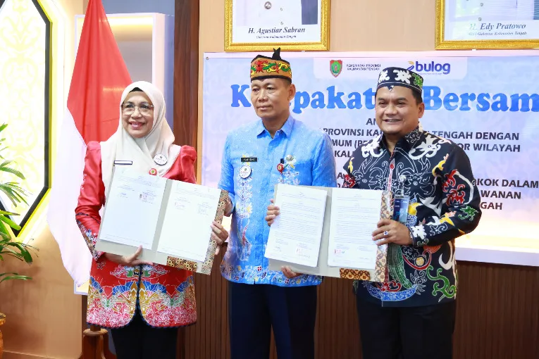 Pemprov Kalteng dan Bulog Sepakati Kerja Sama Pengendalian Inflasi dan Penguatan Stok Pangan hingga Desa