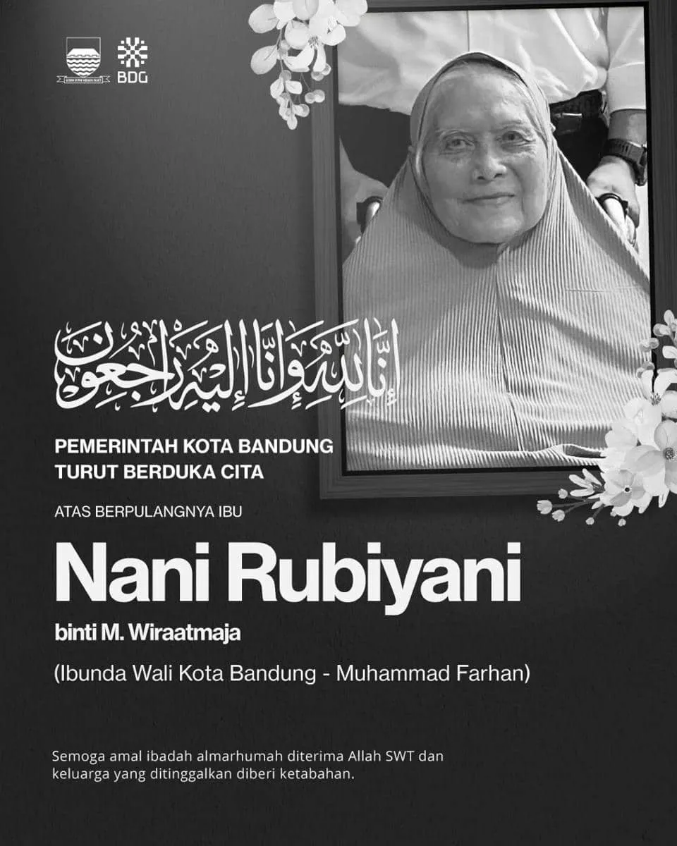 Ibunda Wali Kota Bandung Muhammad Farhan, Nani Rubiyani, Meninggal Dunia