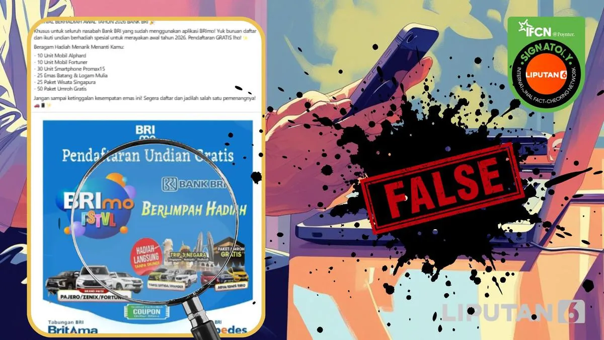 Cek Fakta: Link Pendaftaran “Festival Berhadiah Awal 2026” untuk Nasabah BRI Tidak Benar