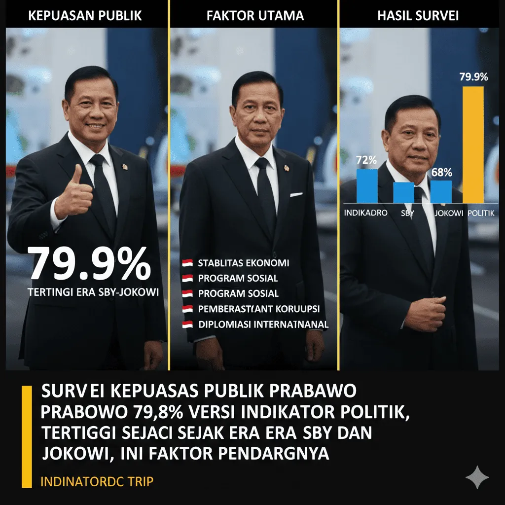 Survei Indikator: Kepuasan Publik terhadap Prabowo Capai 79,9 Persen, Ini Catatan dan Respons Partai