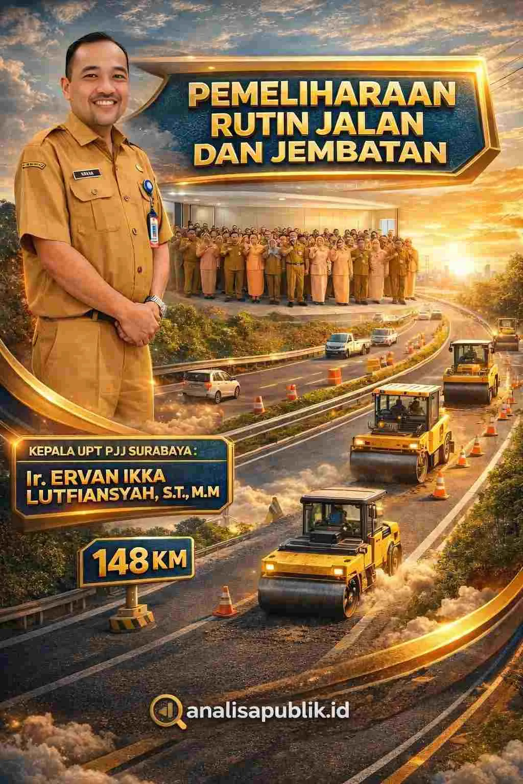 UPT PJJ Surabaya Prioritaskan Pemeliharaan Rutin Jalan dan Jembatan pada 2026, Paket Konstruksi Baru Masih Dibahas