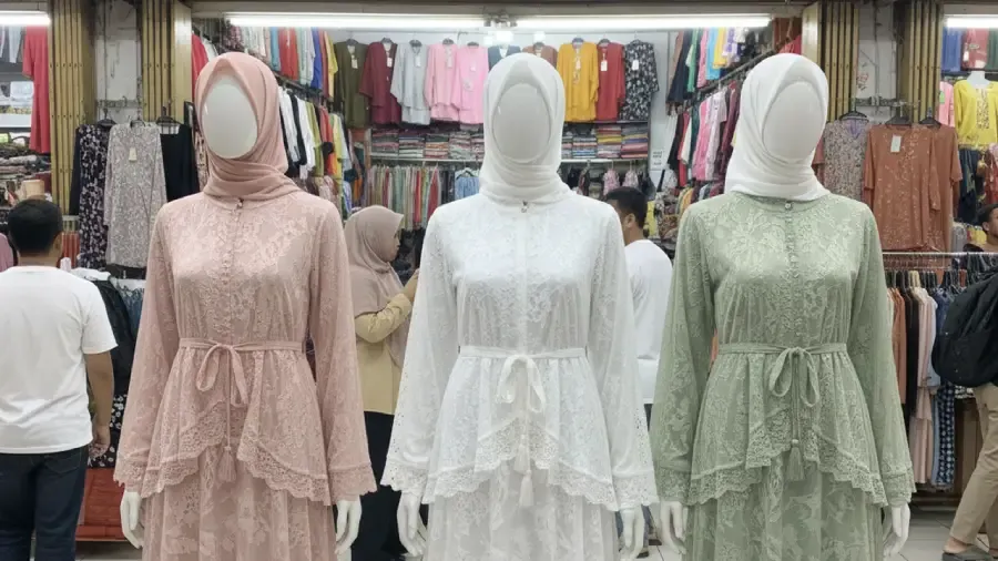 Tren Lebaran 2026, “Gamis Bini Orang” Ramai Diburu di Tanah Abang: Ini Ciri Desain dan Warnanya
