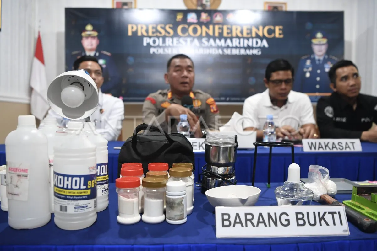 Polsek Samarinda Seberang Ungkap Rumah Produksi Narkoba di Samarinda