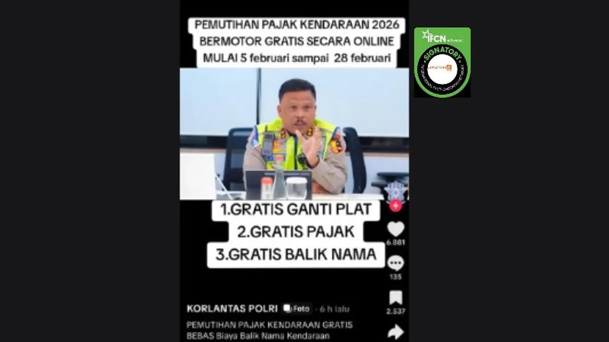 Korlantas Polri Tegaskan Informasi Pemutihan Pajak Kendaraan Februari 2026 adalah Hoaks