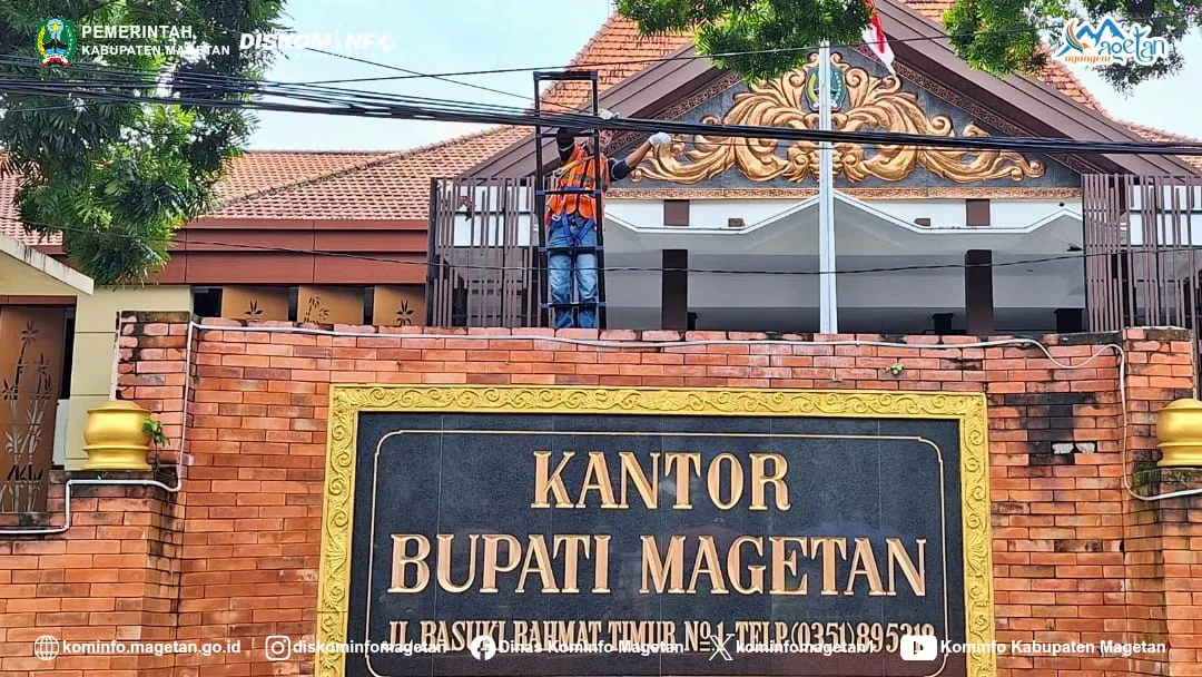 Penataan Kabel Internet di Alun-alun Magetan Dimulai, Enam Lokasi Masuk Tahap Penertiban