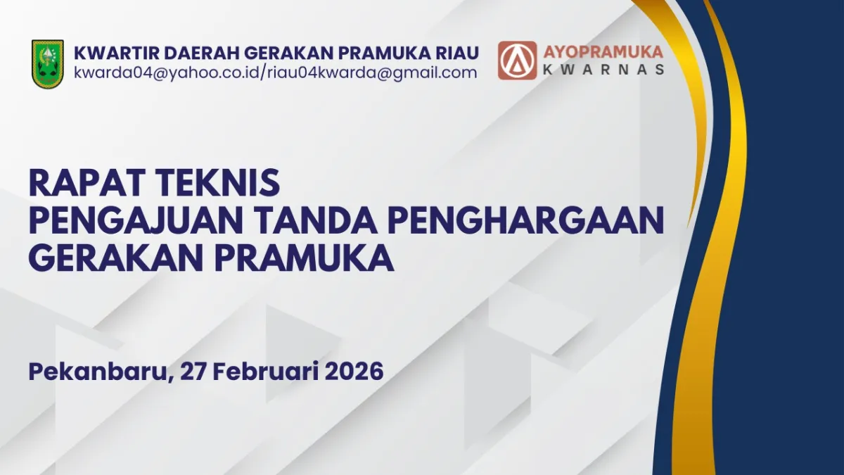 Pengajuan Tanda Penghargaan Pramuka 2026 Dilakukan Lewat Aplikasi Ayo Pramuka, Kwarda Riau Gelar Rapat Teknis