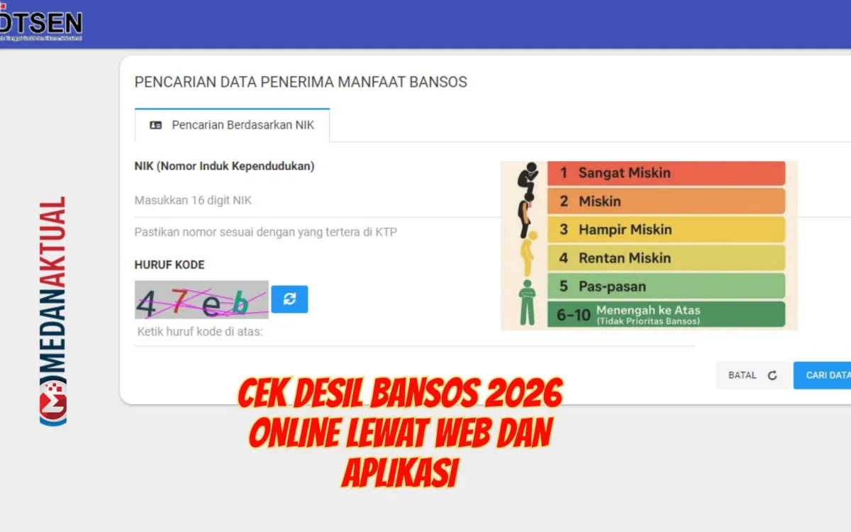 Cara Cek Desil Bansos 2026 Secara Online lewat Website dan Aplikasi Kemensos
