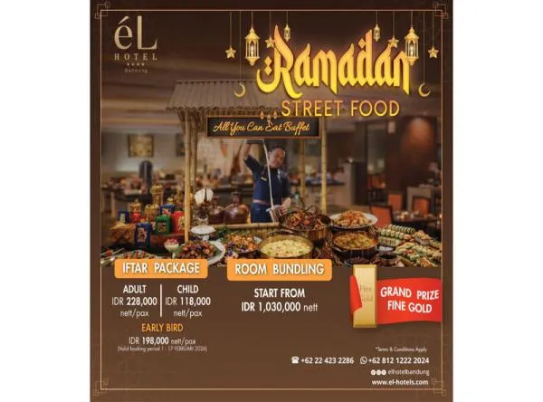 éL Hotel Bandung Tawarkan Konsep Iftar Ramadan Street Food untuk Ramadan 1447 H