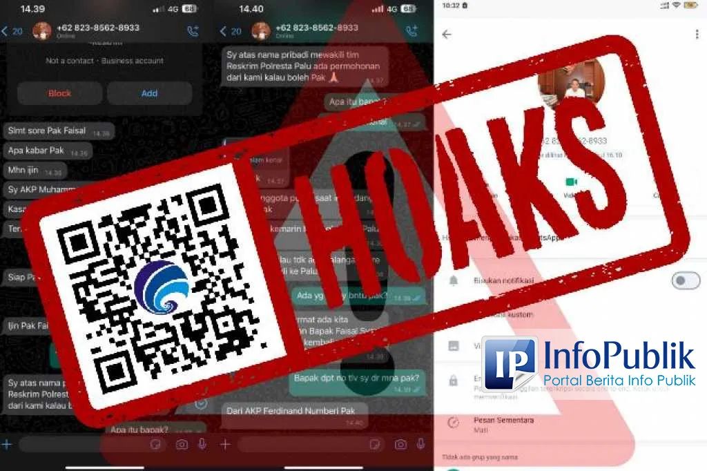 Polresta Palu Tegaskan Akun WhatsApp Mengatasnamakan Kasat Reskrim Minta Tiket Pesawat adalah Penipuan