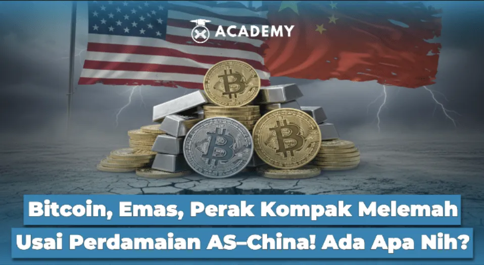 Bitcoin, Emas, dan Perak Melemah Setelah Kabar Perdamaian AS–China Meredakan Ketegangan