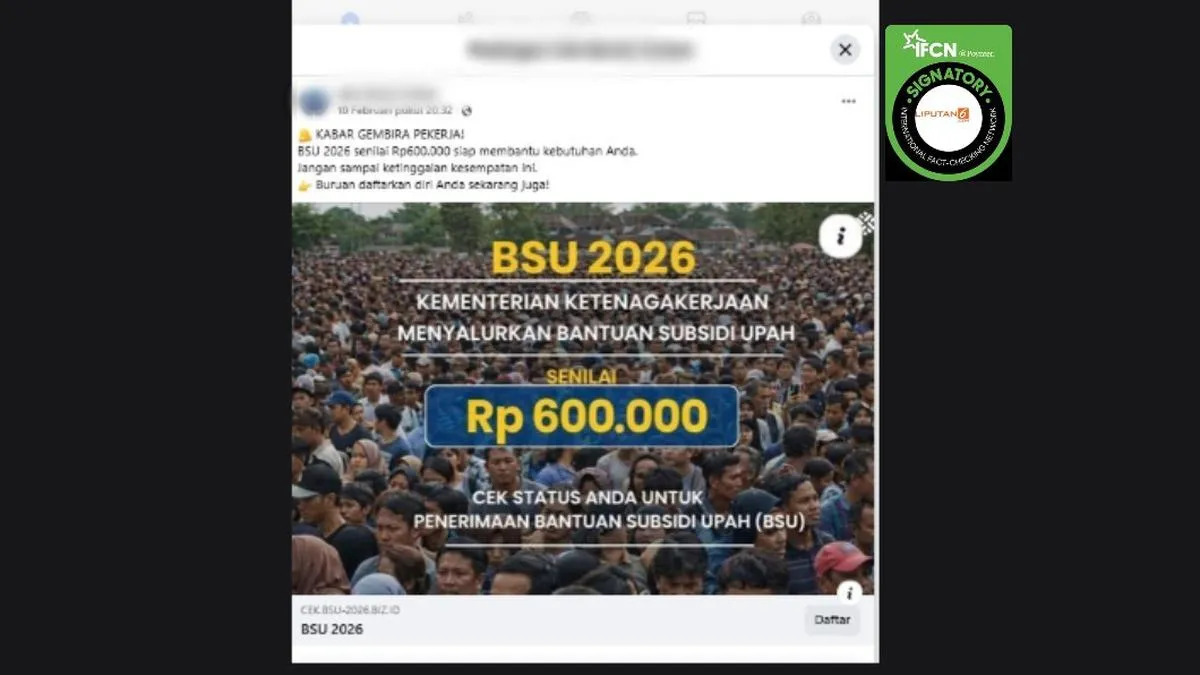 Cek Fakta: Tautan Pengecekan Penerima BSU 2026 yang Beredar Dipastikan Tidak Benar