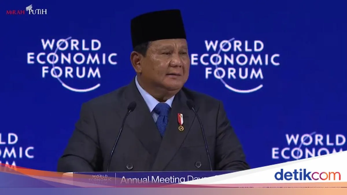 Prabowo Soroti Penurunan Kemiskinan Ekstrem Indonesia di WEF: "Kami Tidak Suka Pamer"