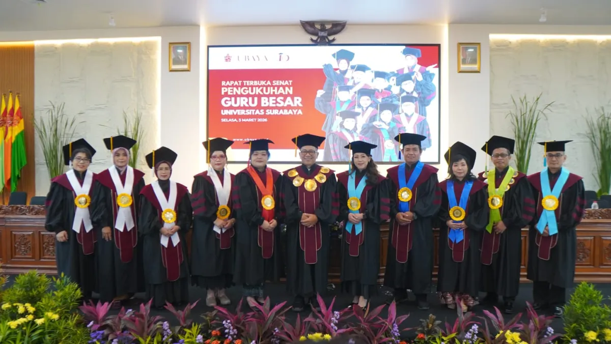 Ubaya Kukuhkan 10 Guru Besar Baru, Total Profesor Aktif Menjadi 36 Orang