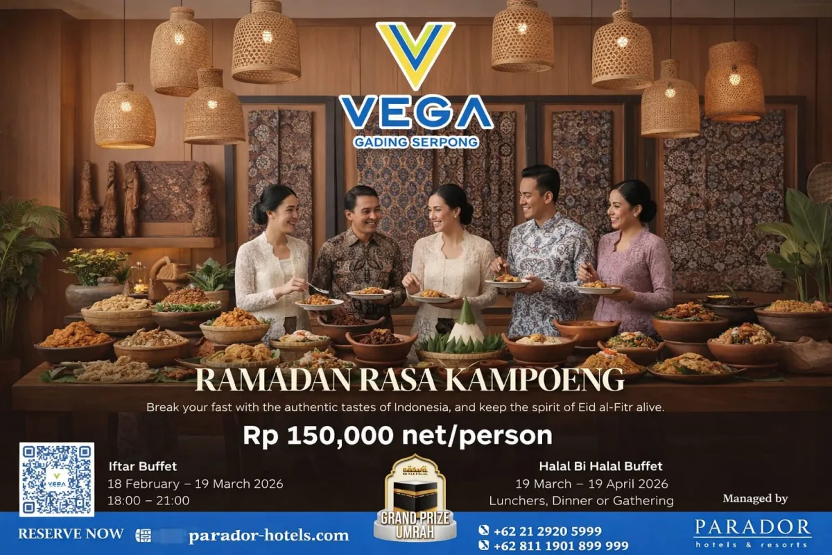Vega Hotel Gading Serpong Tawarkan Iftar Buffet Menu Kampung dengan Rotasi Kuliner Daerah
