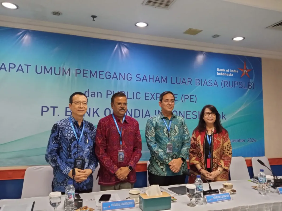 Laba Bersih Bank of India Indonesia Naik 80,31% hingga November 2024, Kredit Tumbuh 7,81%
