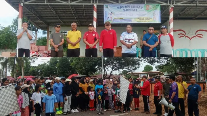 Danramil Kelapa Kampit Hadiri Kegiatan Jalan Sehat Peringatan HUT ke-23 Kabupaten Belitung Timur