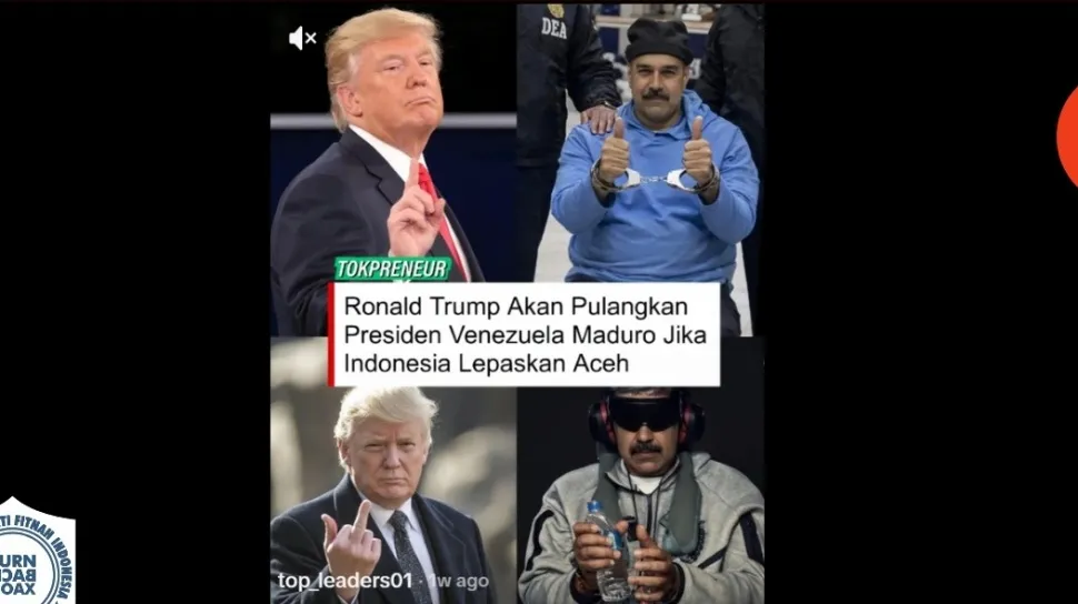 Cek Fakta: Klaim Trump Akan Bebaskan Presiden Venezuela Jika Aceh Merdeka Disebut Hoaks