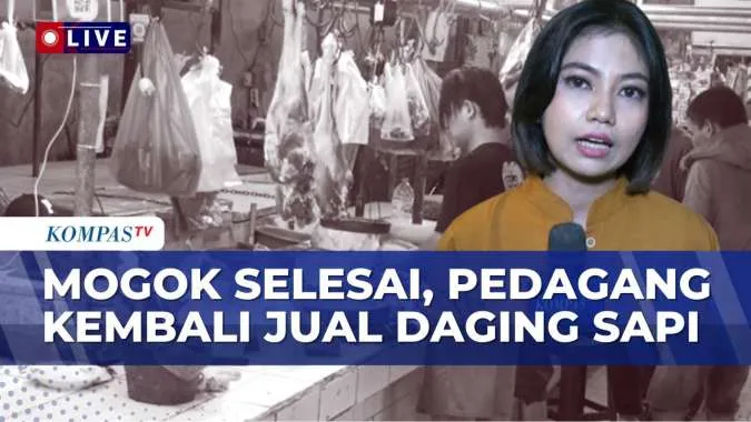 Usai Sempat Mogok, Pedagang Daging Sapi Mulai Kembali Berjualan di Pasar Palmerah