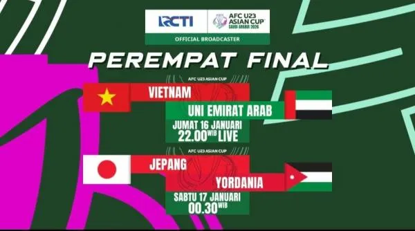 Perempat Final Piala Asia U-23 2026: Vietnam Hadapi UEA, Disiarkan Langsung di RCTI