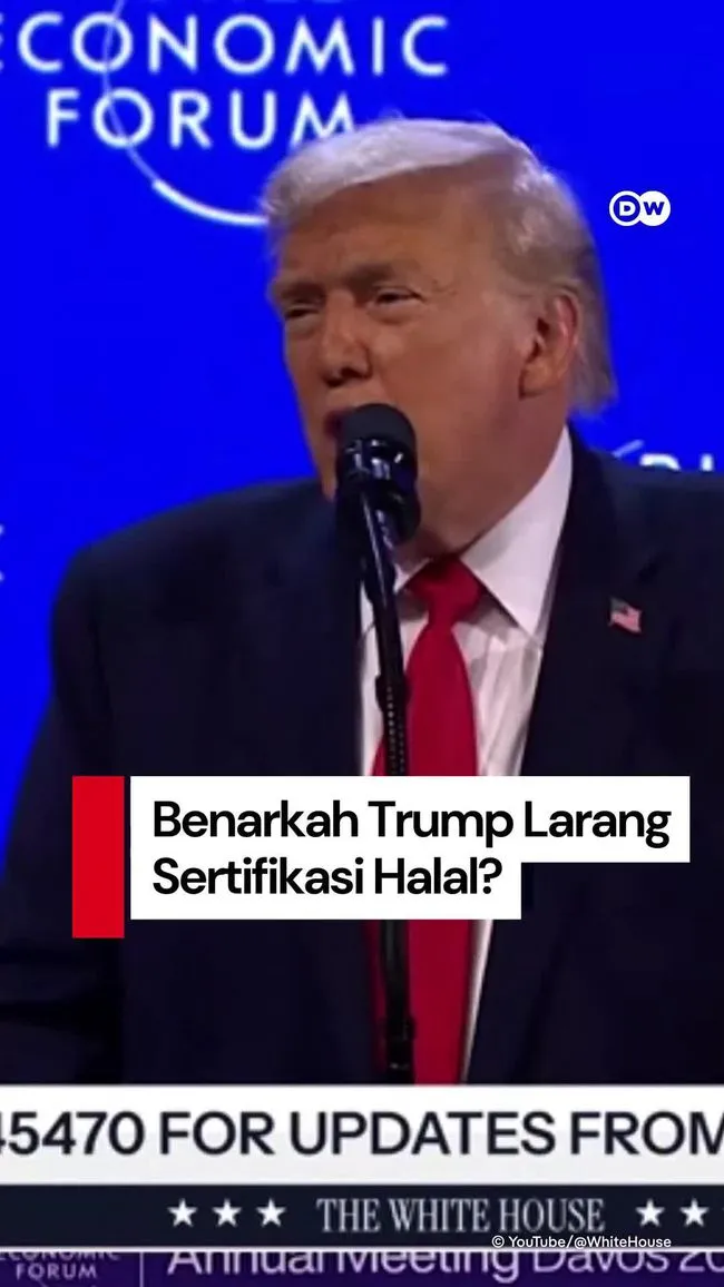 Video Viral Klaim Trump Larang Sertifikasi Halal di Indonesia, Benarkah?