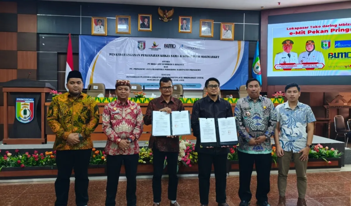 Pemkab Pringsewu Kolaborasi dengan Mbizmarket untuk Perkuat Digitalisasi Pengadaan