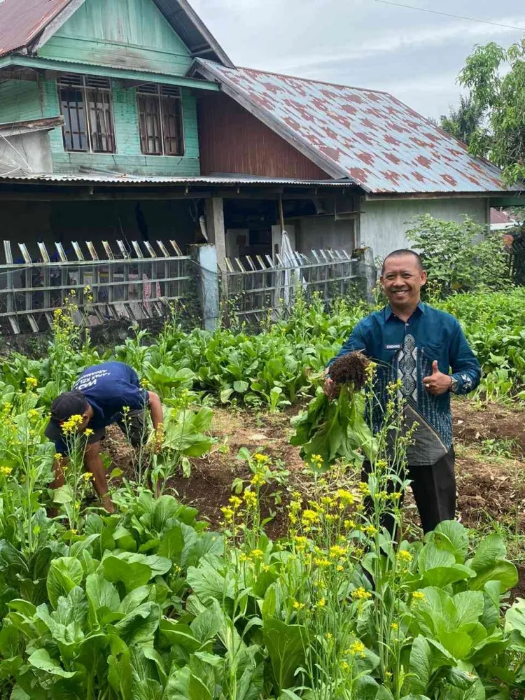 Lapas Arga Makmur Panen 120 Kg Sawi dan Kangkung untuk Dukung Program Ketahanan Pangan