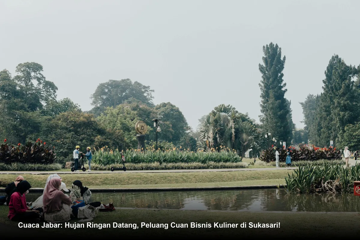 Prakiraan Cuaca Bandung dan Sukasari: Hujan Ringan Berpotensi Turun Menjelang Siang