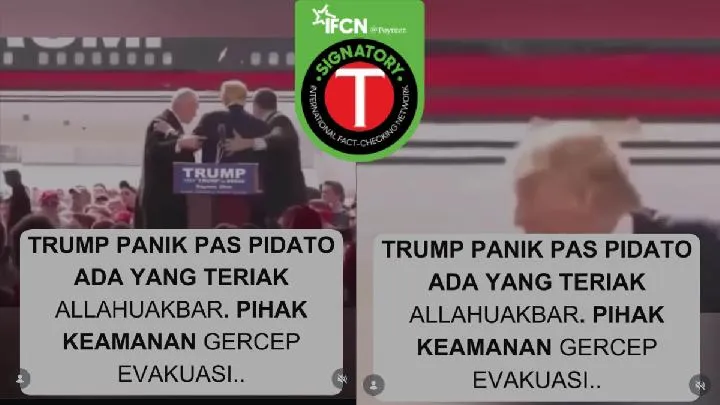 Video Viral Klaim Trump Hentikan Pidato karena Takbir Ternyata Rekayasa Audio