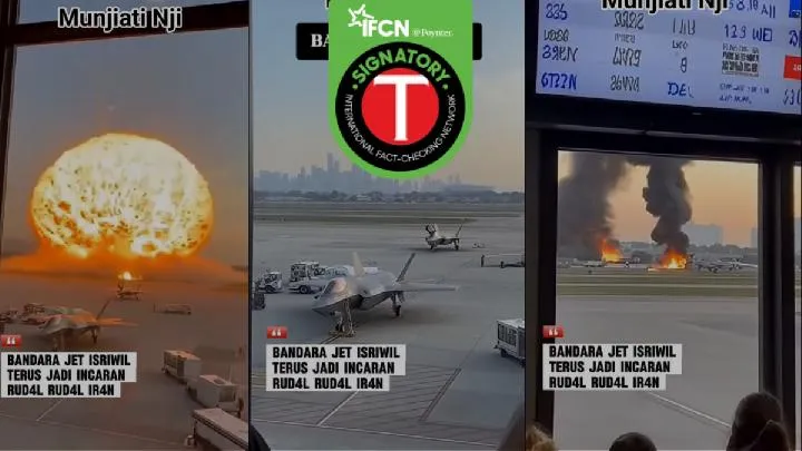 Dua Video Klaim Rudal Iran Meledakkan Bandara Ben Gurion Teridentifikasi Buatan AI