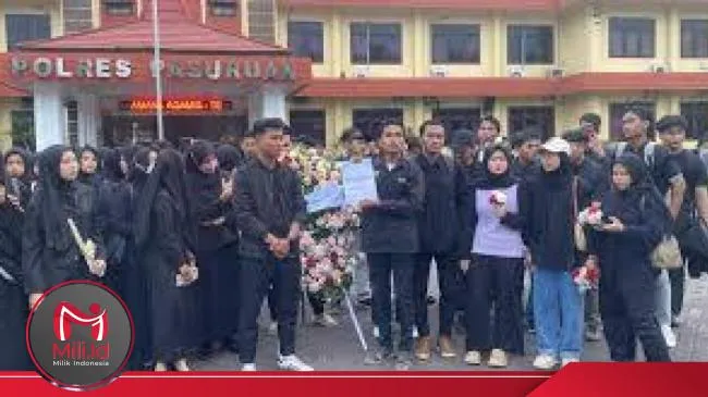 Aliansi BEM Pasuruan Raya Kepung Mapolres, Kapolres Teken Pakta Integritas Terkait Kasus Tual
