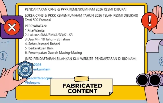 Beredar Tautan Pendaftaran CPNS Kemenkumham 2026 di Facebook, Dipastikan Hoaks