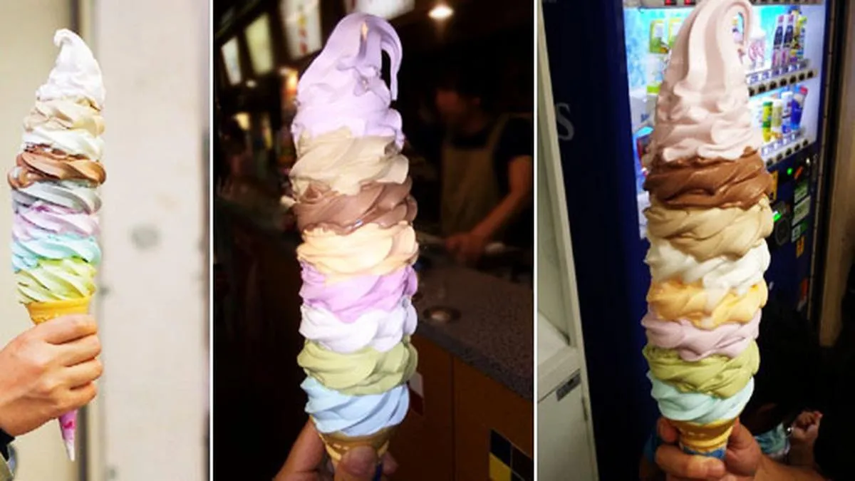 Es Krim Delapan Rasa Menjulang di Jepang, Ini Cara Pengunjung Menikmatinya