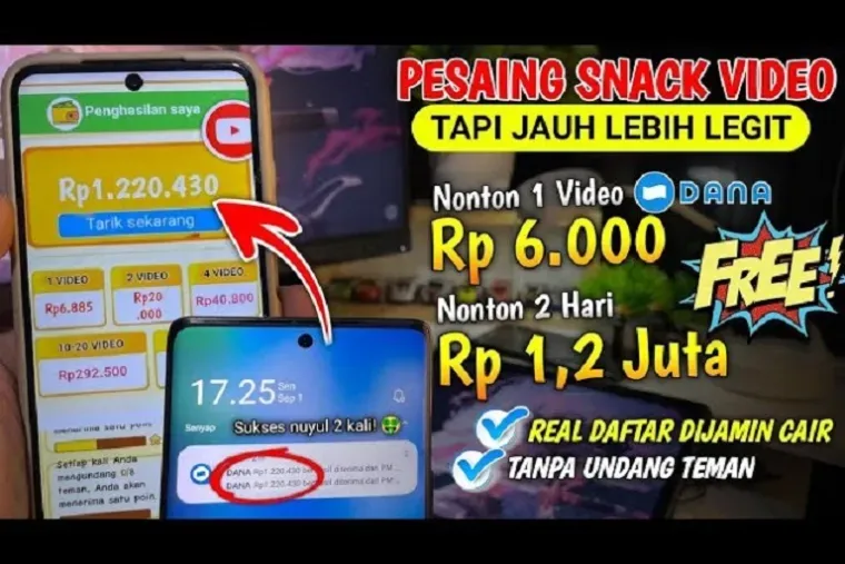 Aplikasi Penghasil Uang Baru 2026 Diklaim Bisa Cair ke DANA, Mekanisme Mirip Platform Video Pendek