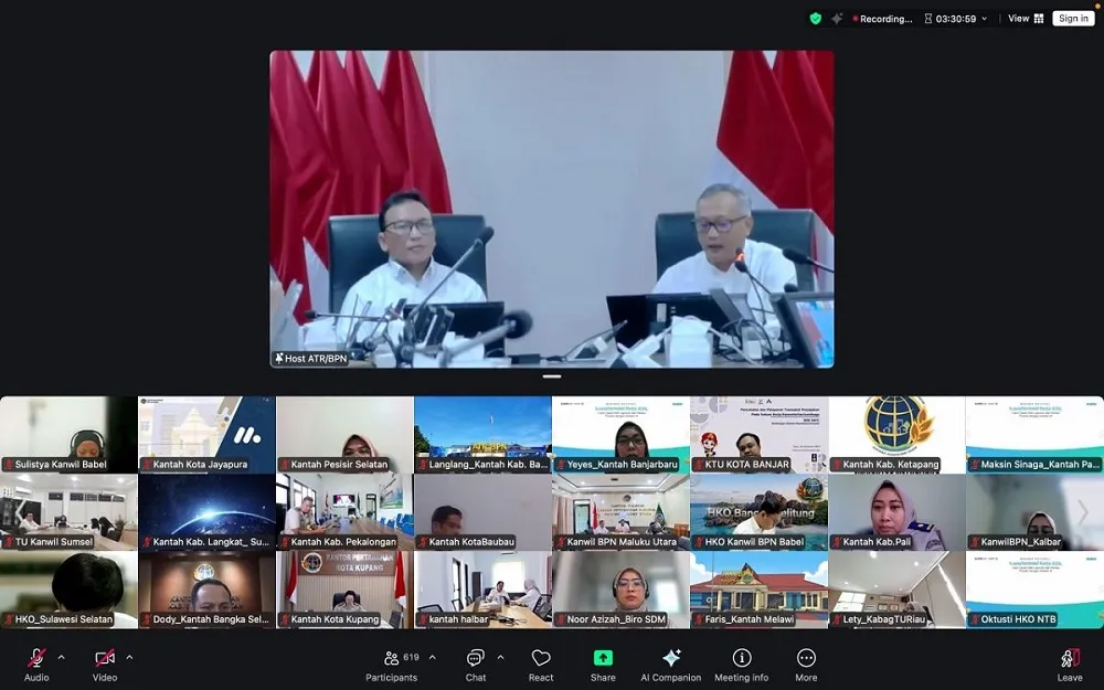 ATR/BPN Kembangkan Dashboard SDM untuk Dukung Mutasi dan Promosi Pegawai