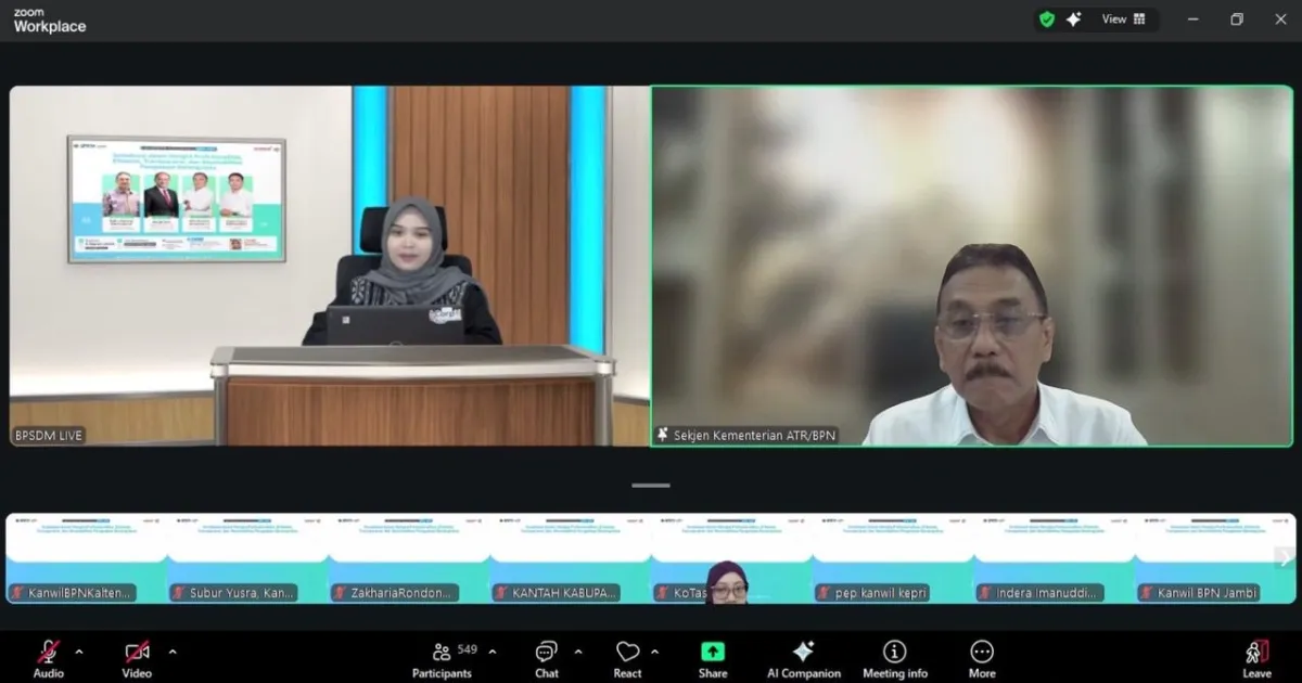 ATR/BPN Soroti Transparansi Pengadaan, 820 KPA Ikuti Webinar Nasional